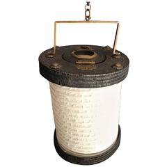 Japon - Lanterne portable antique Chochin:: rare survivant:: 19ème siècle