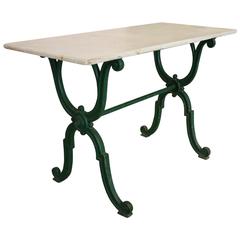French Bistro Table with Marble Top