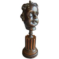 Bronze Bust of a Cherub