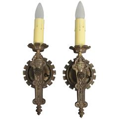 Pair of 1920s Single Light Sconces