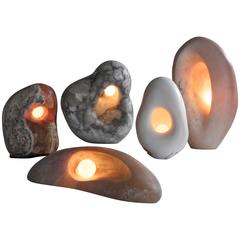 Artist Rogan Gregory Illuminated Hand Carved Fertility Form Sculptural Lamps 1