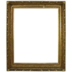 Antique Gilt Gesso Fine Art Frame, Floral Decoration
