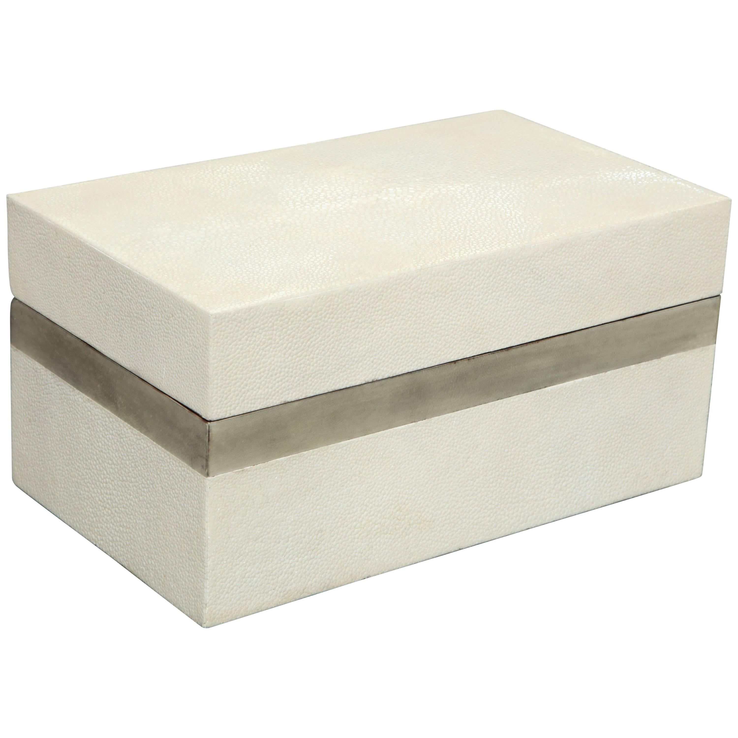 Custom Shagreen Treasure Box with Parchment Trim