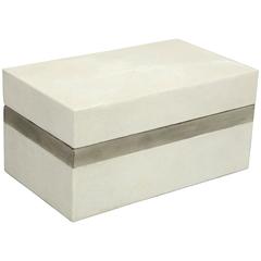 Custom Shagreen Treasure Box with Parchment Trim 12