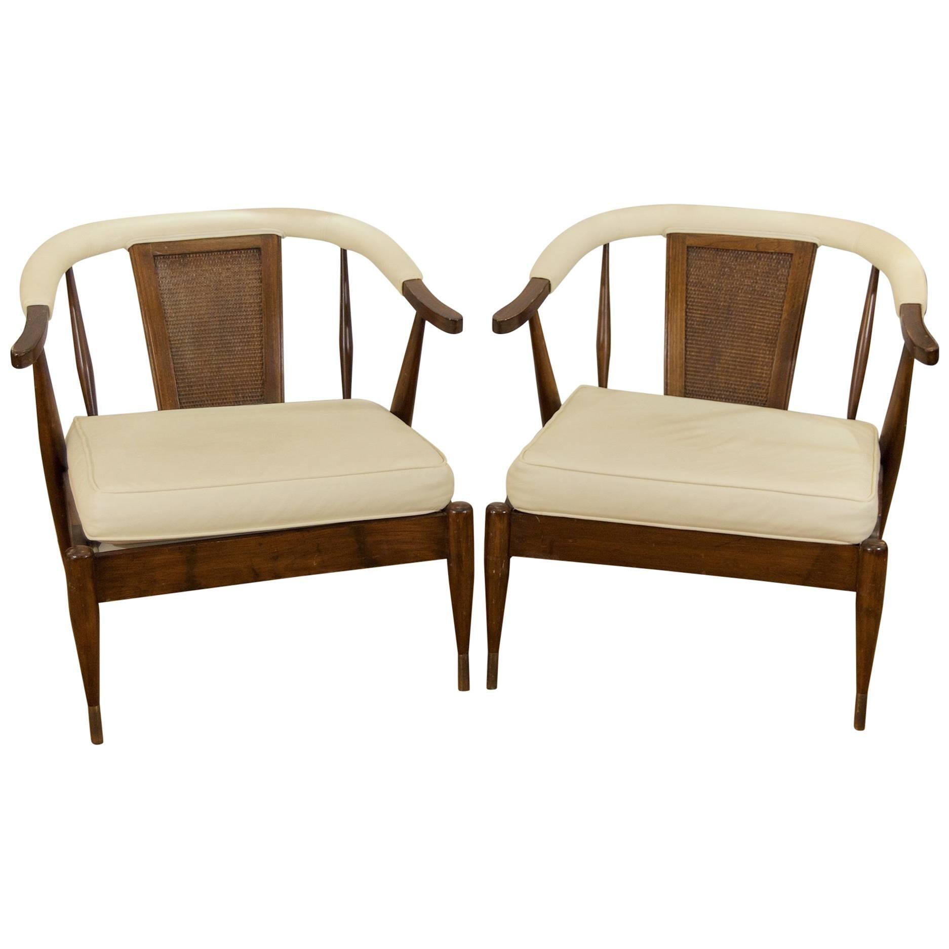 Pair of Low-Slung Lounge Chairs in the Style of Probber