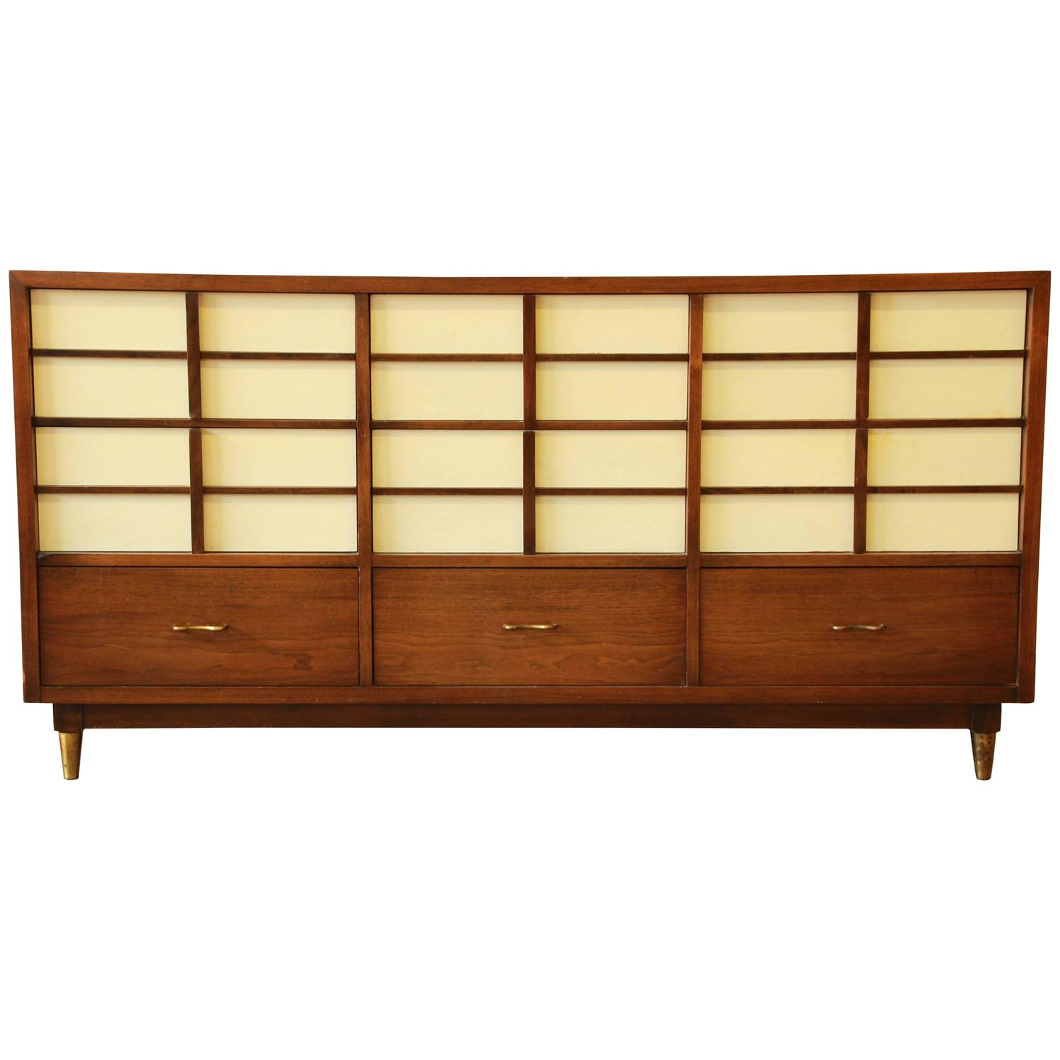 Merton Gershun Mid Century Modern Nine Drawer Dresser Or Credenza Merton Gershun Mid Century Modern Nine Drawer Dresser Or Credenza