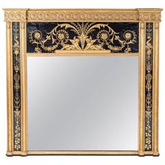 Antique George III Giltwood Overmantel Mirror