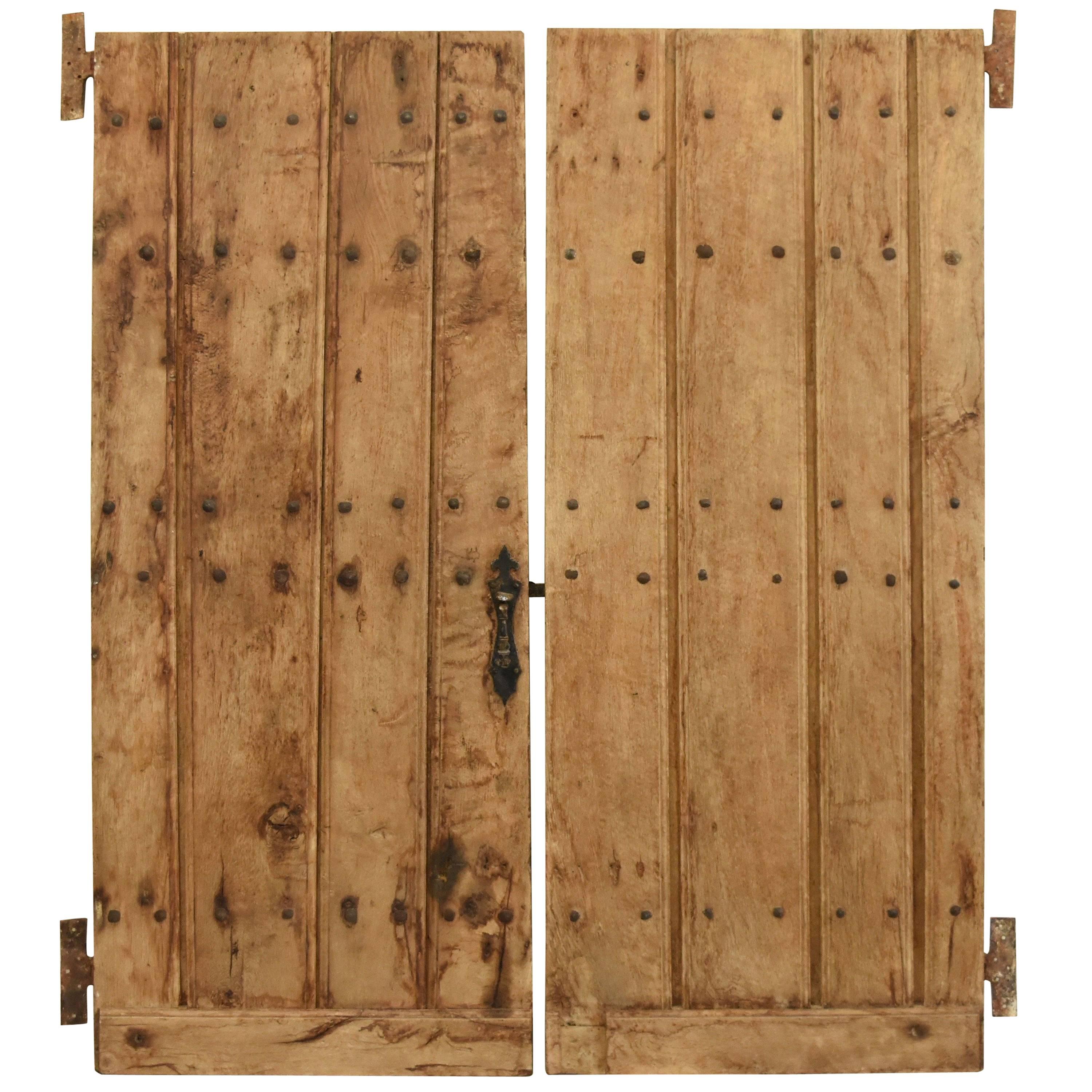 Pair of 17th Century Spanish Doors from the Basque Region with Original Iron