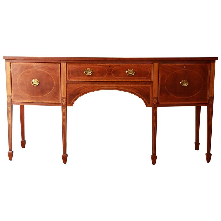 Baker Furniture Historic Williamsburg Inlaid Mahogany Sideboard at 1stDibs