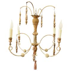 Italian Four-Arm Spider Chandelier Constructed of 18th Century and Later Parts