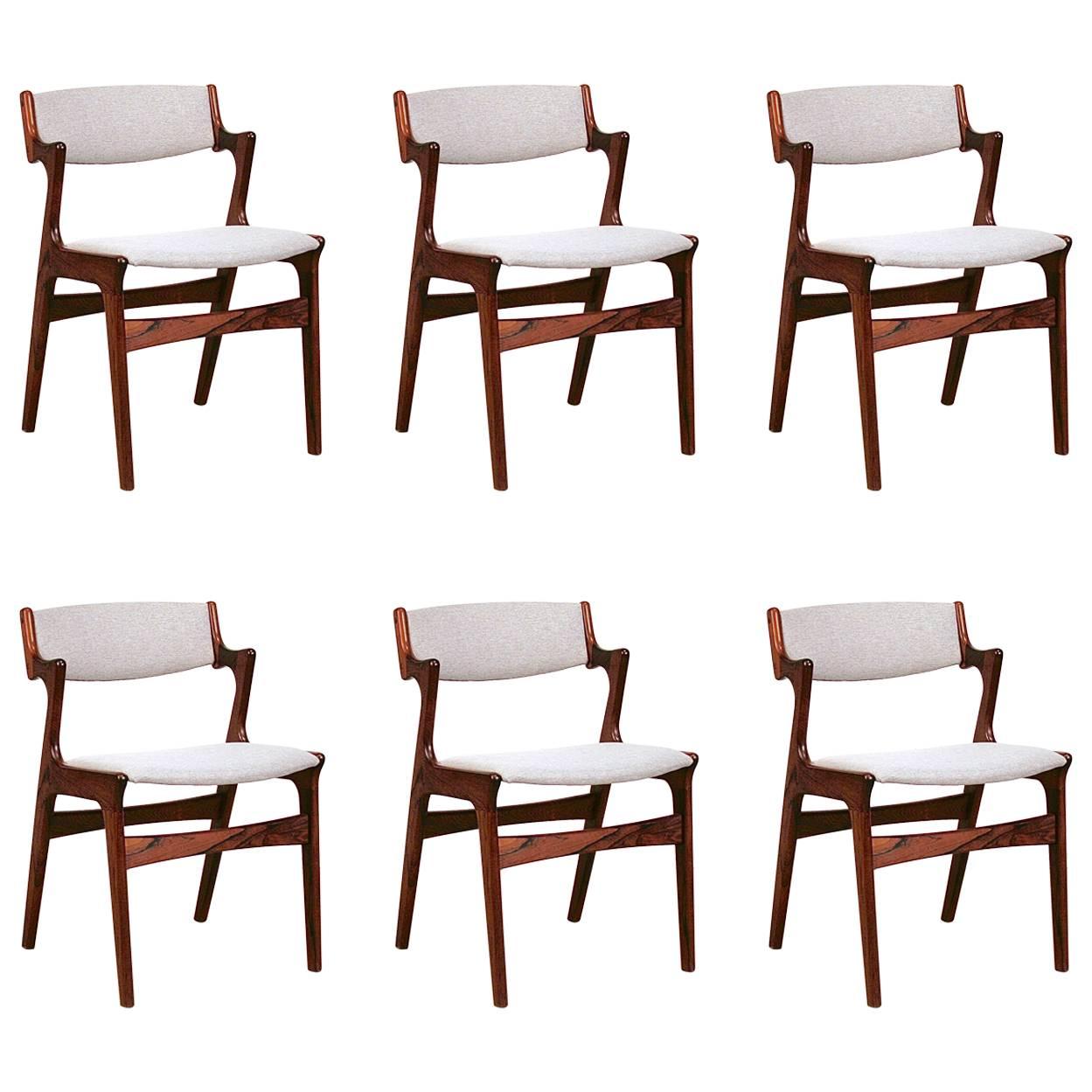 Vintage Danish Rosewood Dining Chair, Set of Six