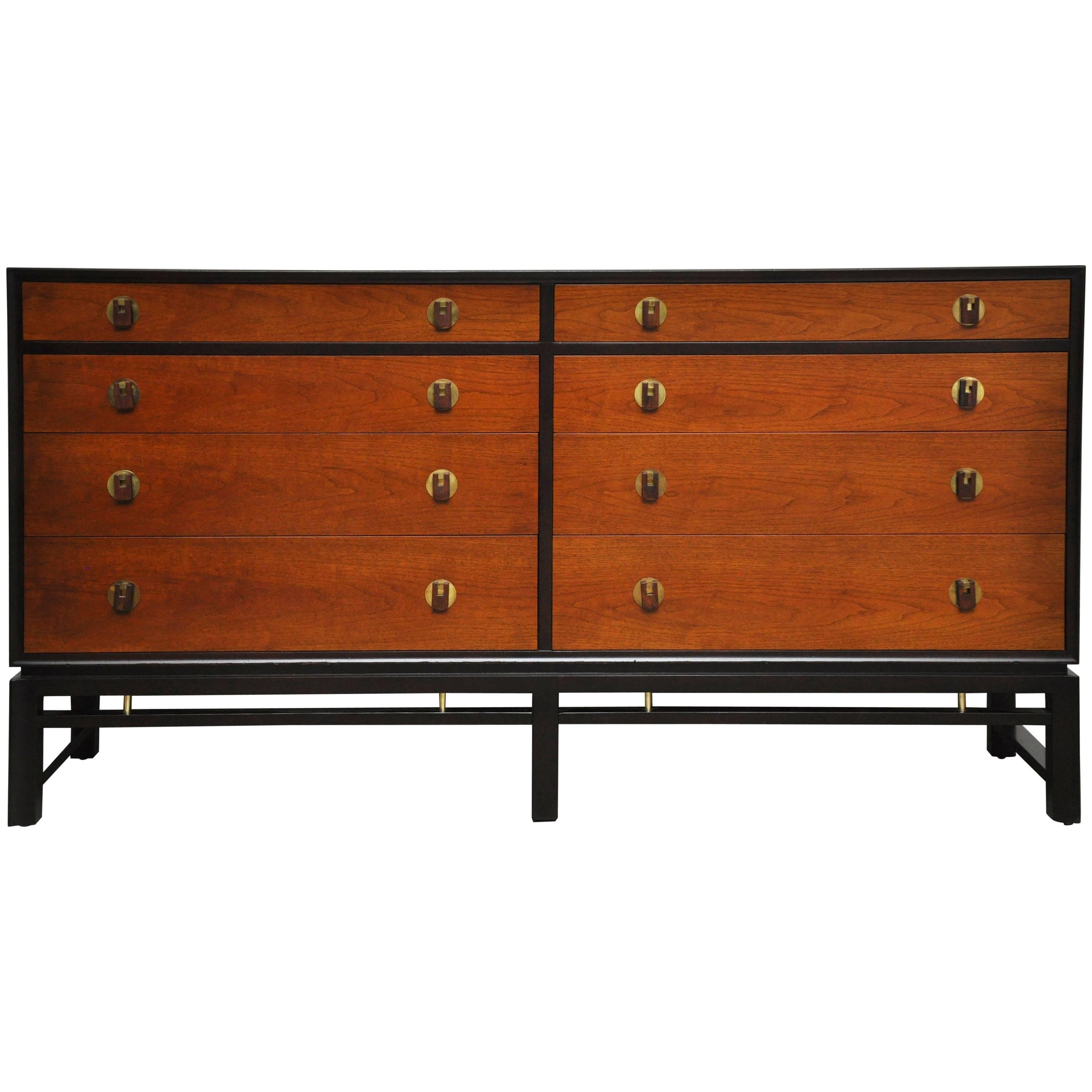 Dunbar Dresser by Edward Wormley with Brass and Rosewood Pulls