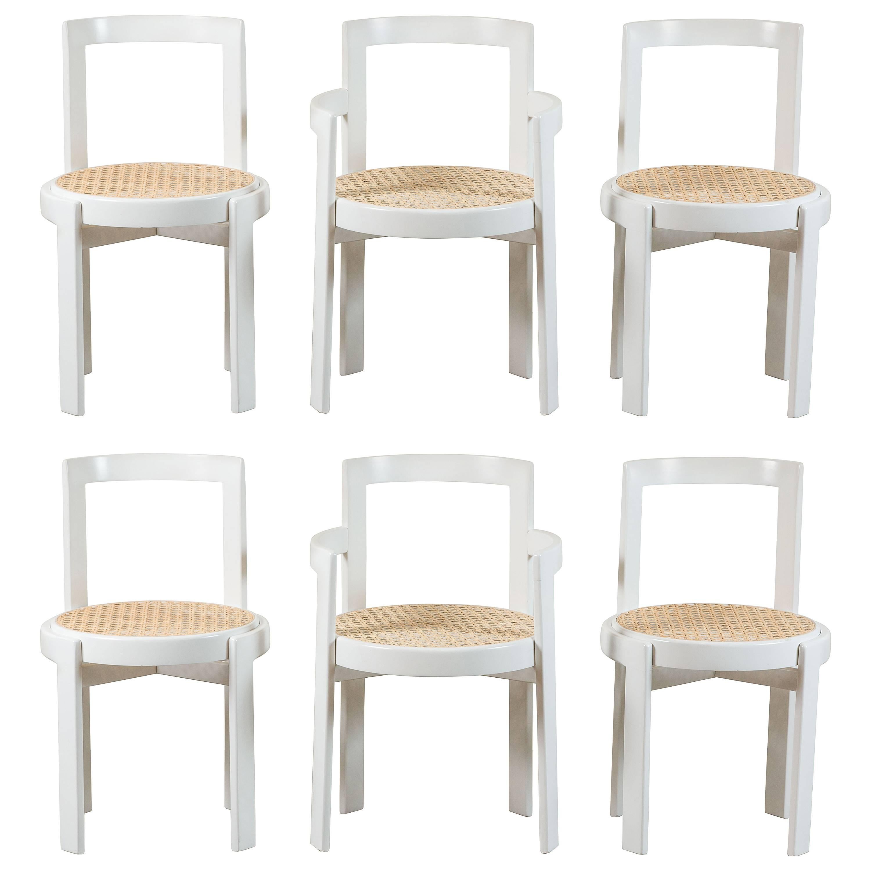 Set of Six Italian Bentwood Dining Chairs