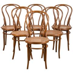 Set of Six Rare Bentwood Chairs by Josef Hoffman