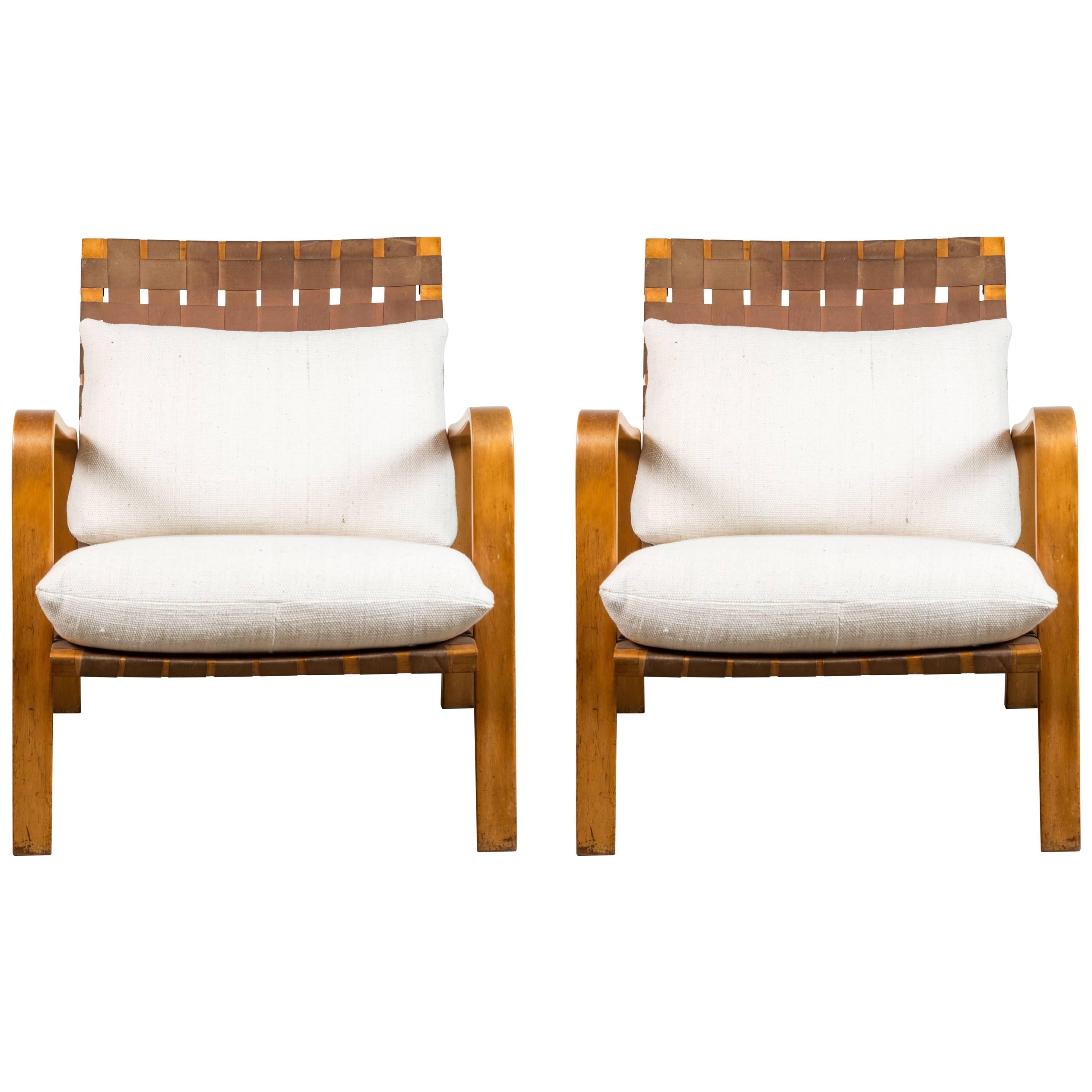 Pair of Bentwood Lounge Chairs