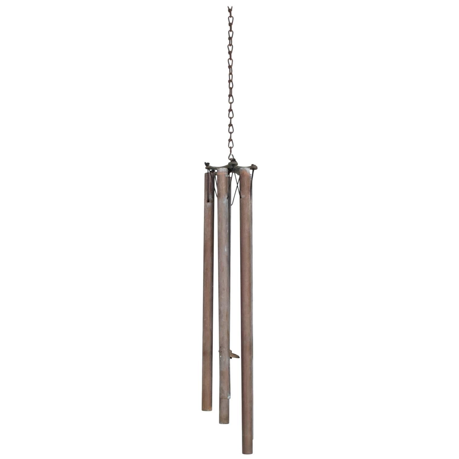 Mid-Century Modern Bronze Wind Chime After Walter Lamb