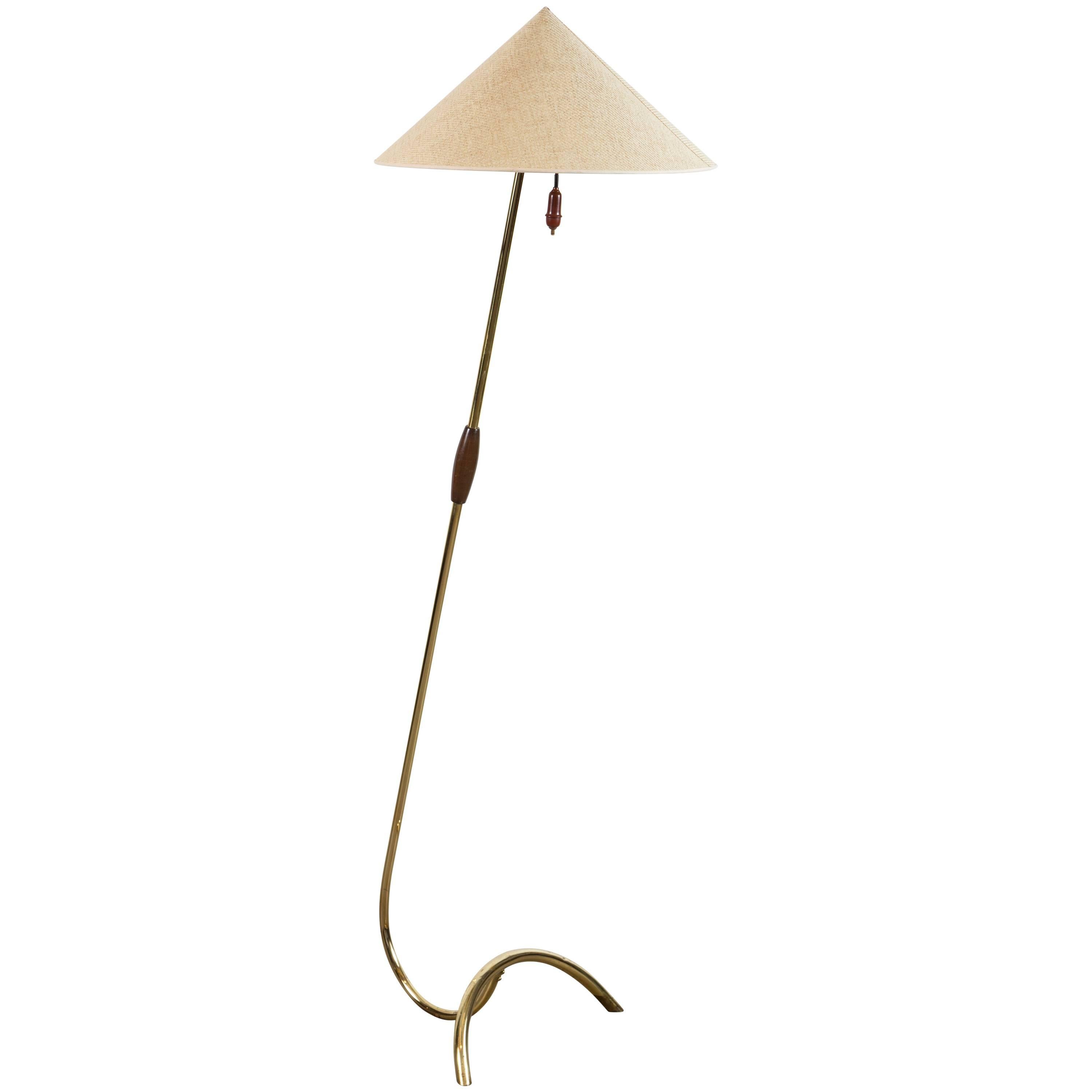 Brass Floor Lamp by Rupert Nikoll