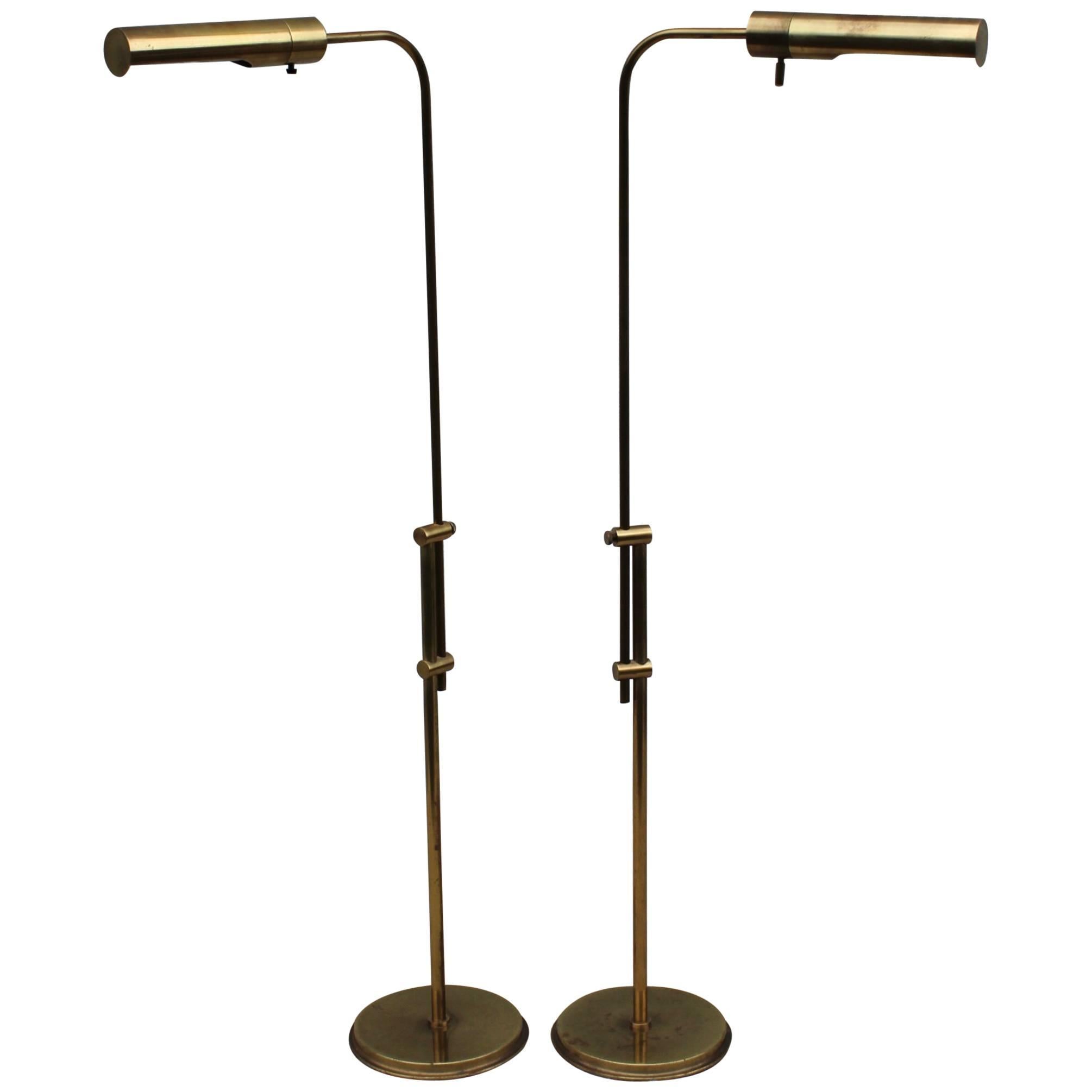 1970s Frederick Cooper Brass Floor Lamps