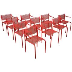 Used Set of Ten Thonet Sof Tek Chairs by David Rowland