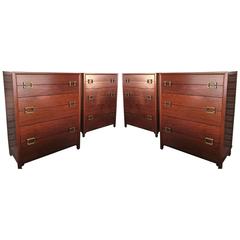 Set of Four Paul Frankl Style Rosewood Gentlemen's Chests