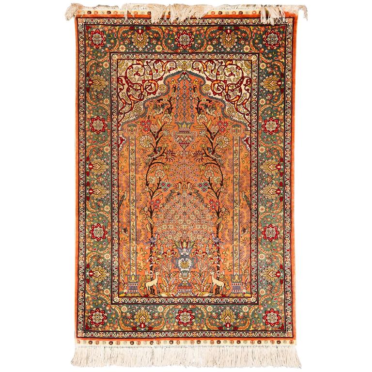 High Quality Silk Carpet Kayseri Rug For Sale at 1stDibs