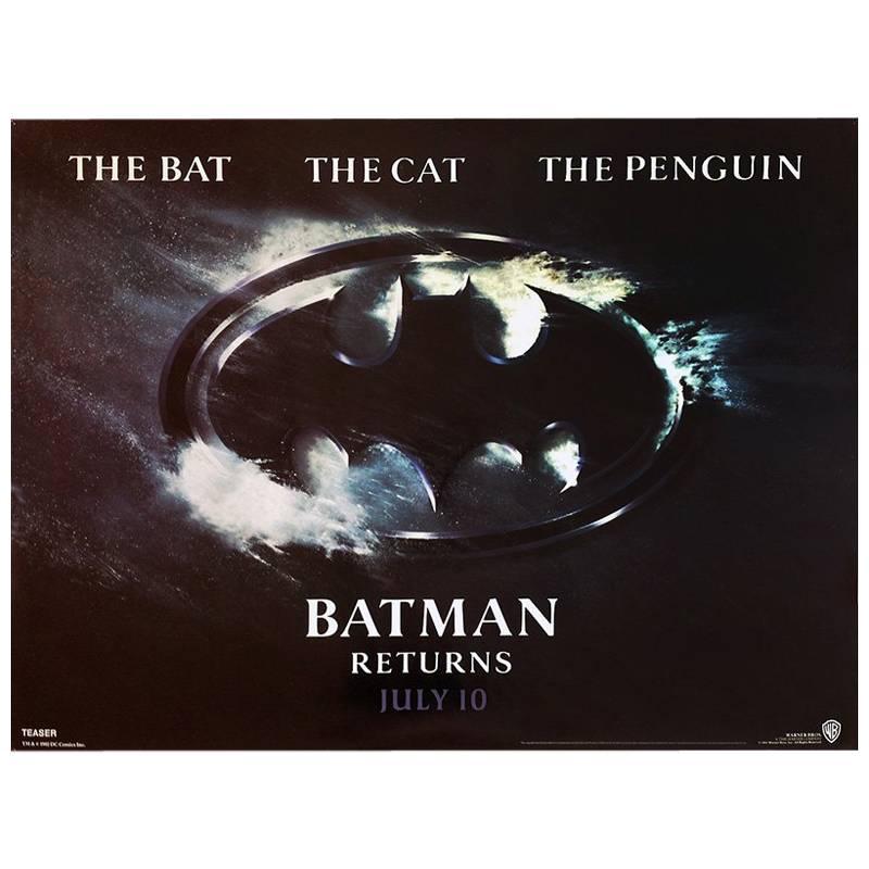 Batman Returns The Bat The Cat The Penguin original classic movie vintage looks home decoration art poster