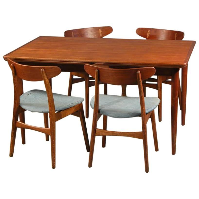 1950s Hans J. Wegner CH 30 Chairs and Dining Table - Choice of Upholstery