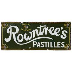 Antique Original Rowntree's Pastilles Enamel Sign