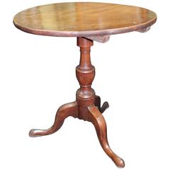 Antique Georgian Mahogany Tripod Tilt-Top Circular Occasional Table