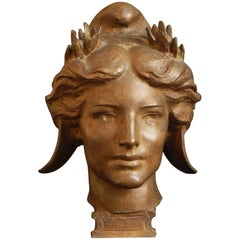 « Esprit de la victoire », importante sculpture en bronze doré d'un sculpteur « Golden Boy »