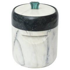  Mid-Century Georges Briard Marble and Bronze Ice Bucket