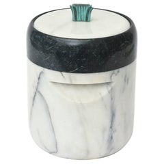 Vintage  Mid-Century Georges Briard Marble and Bronze Ice Bucket