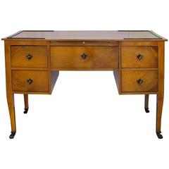 Italian Late 18th Century Directoire Bureau Plat or Writing Desk in Cherrywood