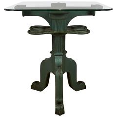 Industrial Base Side Table, circa 1930 8
