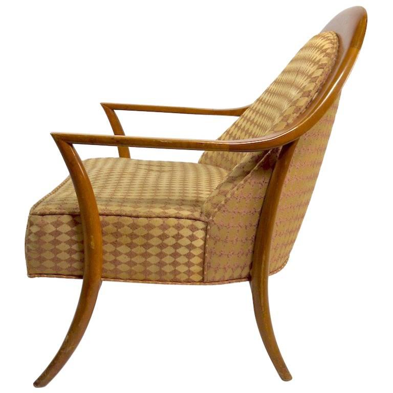Rare Robsjohn Sabre Leg Lounge Chair