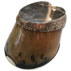 Antique Sterling Silver Hoof Inkwell 7