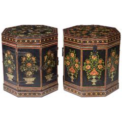 Pair of Anglo Indian Papier Mâché Low End Tables