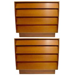 Pair of Bachelors Chests with Louvered Drawers after Florence Knoll 12