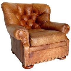 Ralph Lauren Distressed Writers Leather Club Chair