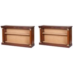 Pair of Handsome Large Late Regency English Bookcases with Empire Influences 7