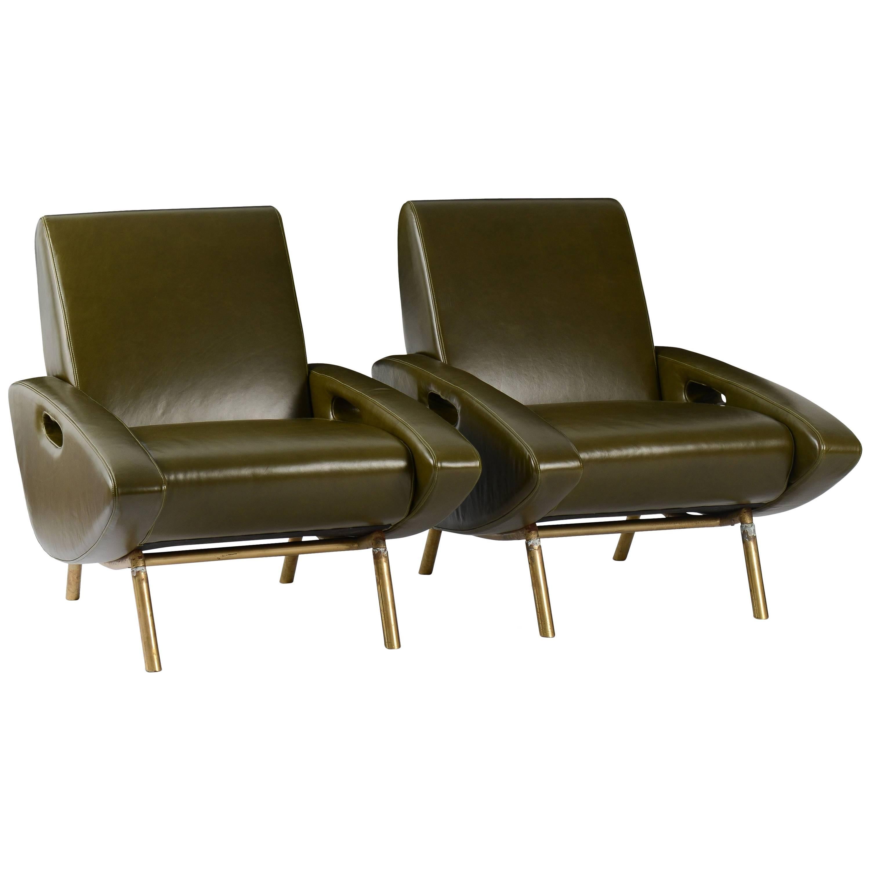 Pair of Trapezoid Chairs For Sale