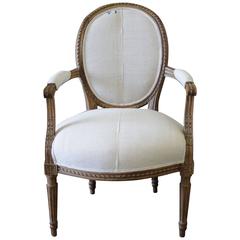 19th Century Louis XVI Style French Ribbon Carved Chair 8