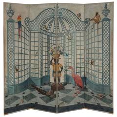 18th Century Venetian Trump L'oeil Four Panel Screen 5