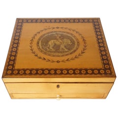 George III Satinwood Letter or Dresser Box, England, circa 1785