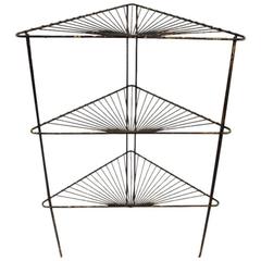 Three-Tier Triangular Wrought Iron Stand 6