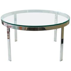 Milo Baughman Chrome and Glass Coffee Table 10