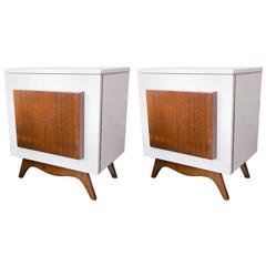 Pair of Mid-Century Modern Lacquered Nightstands
