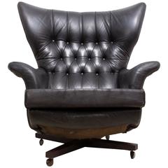 Mid-Century Full Leather G-Plan 6250 Chair