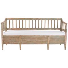 Swedish Gustavian Period Sofa Bench, Circa 1800 9