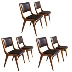 Pair of 1960s Mid-Century Oak and Vinyl Chairs by Benchairs of Stowe